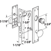 Prime-Line Mortise Lock Set, Brass Right Hand, 2-1/2 in. Backset, Surface Mounted Single Pack SE 26010